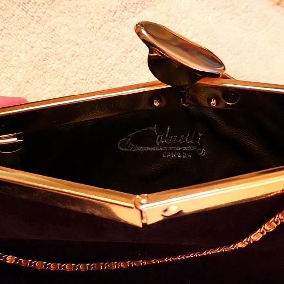 Vintage Cabrelli Dark Brown Velvet Clutch - Picture 3 of 4